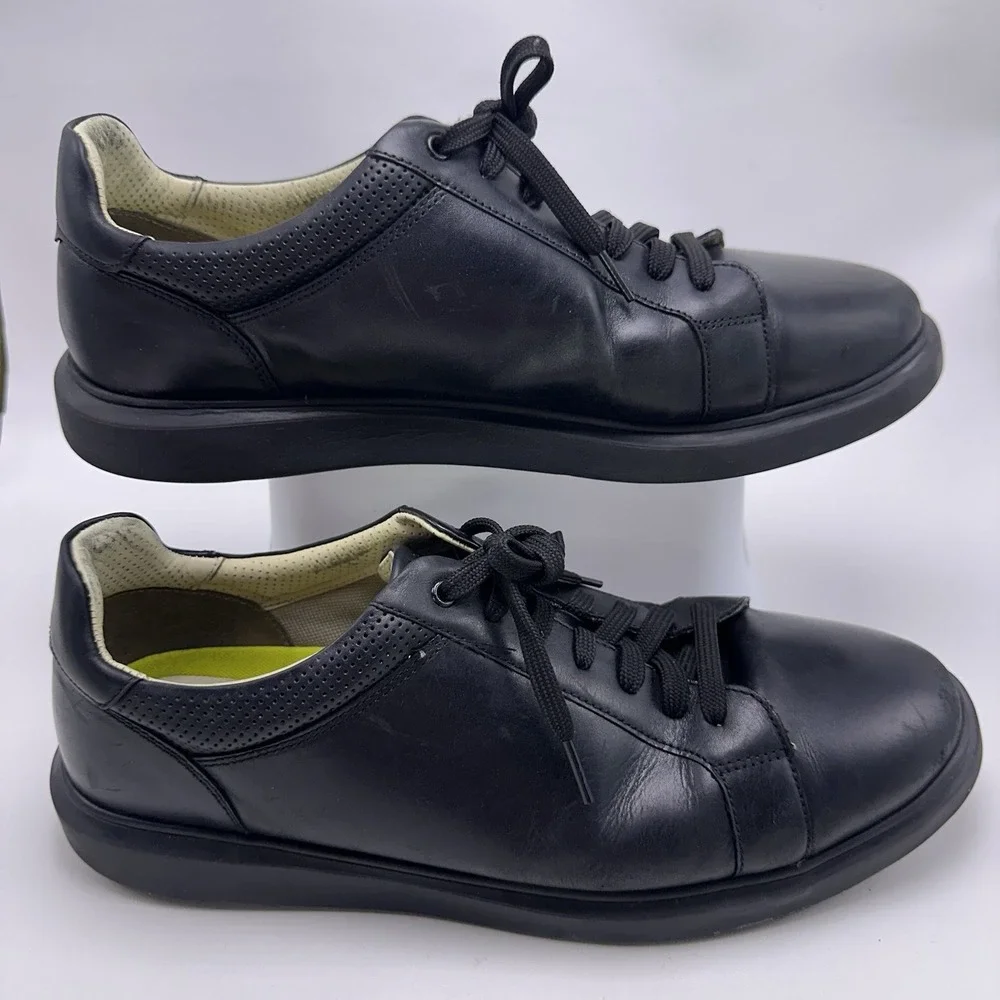 Florsheim Dress Sneaker Men's 13 W Social Lace To‎ Toe Black Leather 14427-001